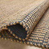 Angela Rose x Loloi Colton Natural/ Navy Rug 0-RUGS Loloi