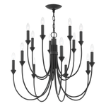 Cate Chandelier - Black Iron LIGHTING - chandelier Hudson Valley Lighting 30"W x 25.25"H