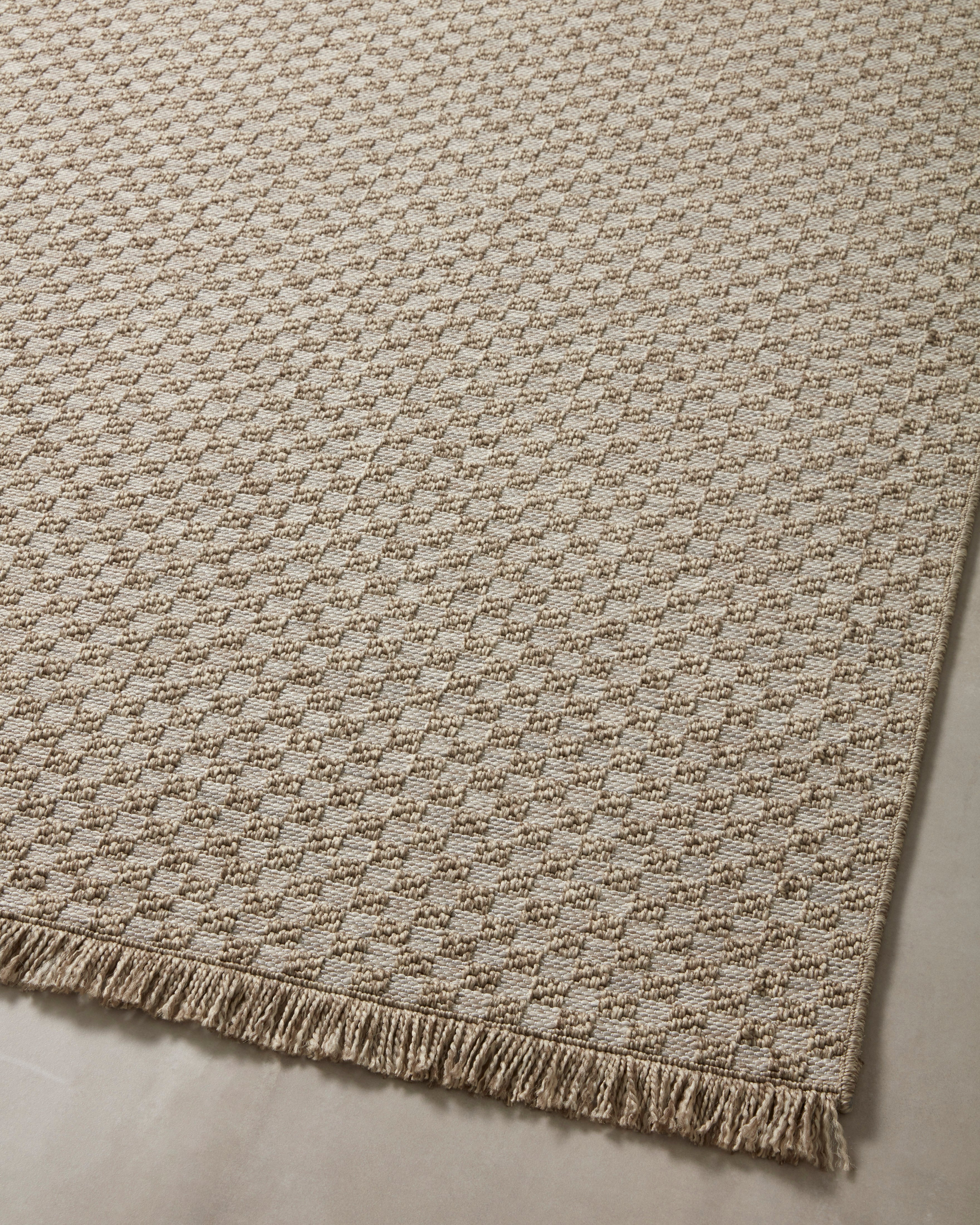 Loloi Dawn Natural Check Outdoor Rug 5-Rugs - indoor/outdoor Loloi