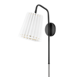 Demi Plug-In Sconce LIGHTING - sconce Hudson Valley Lighting Soft Black