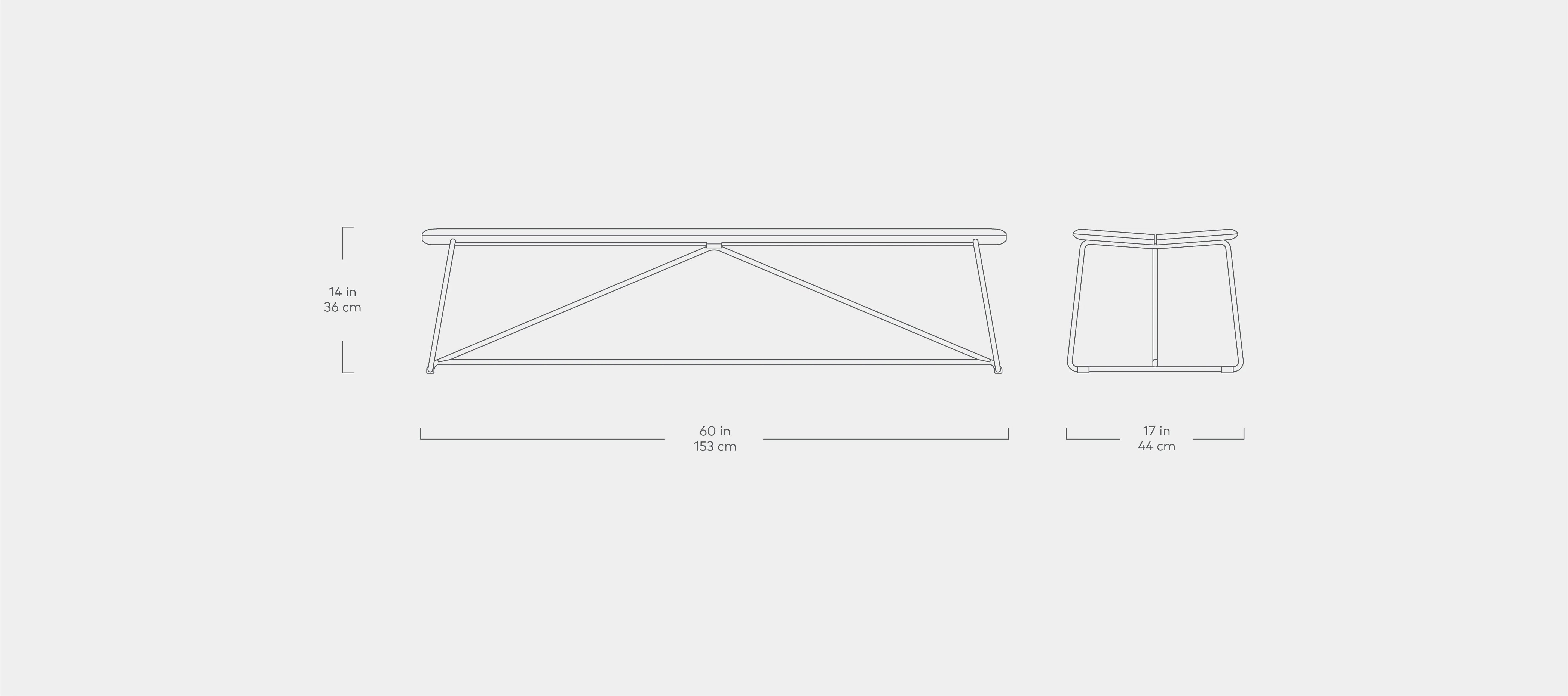Gus* Modern Aero Bench 11 - FURNITURE - dining bench Gus