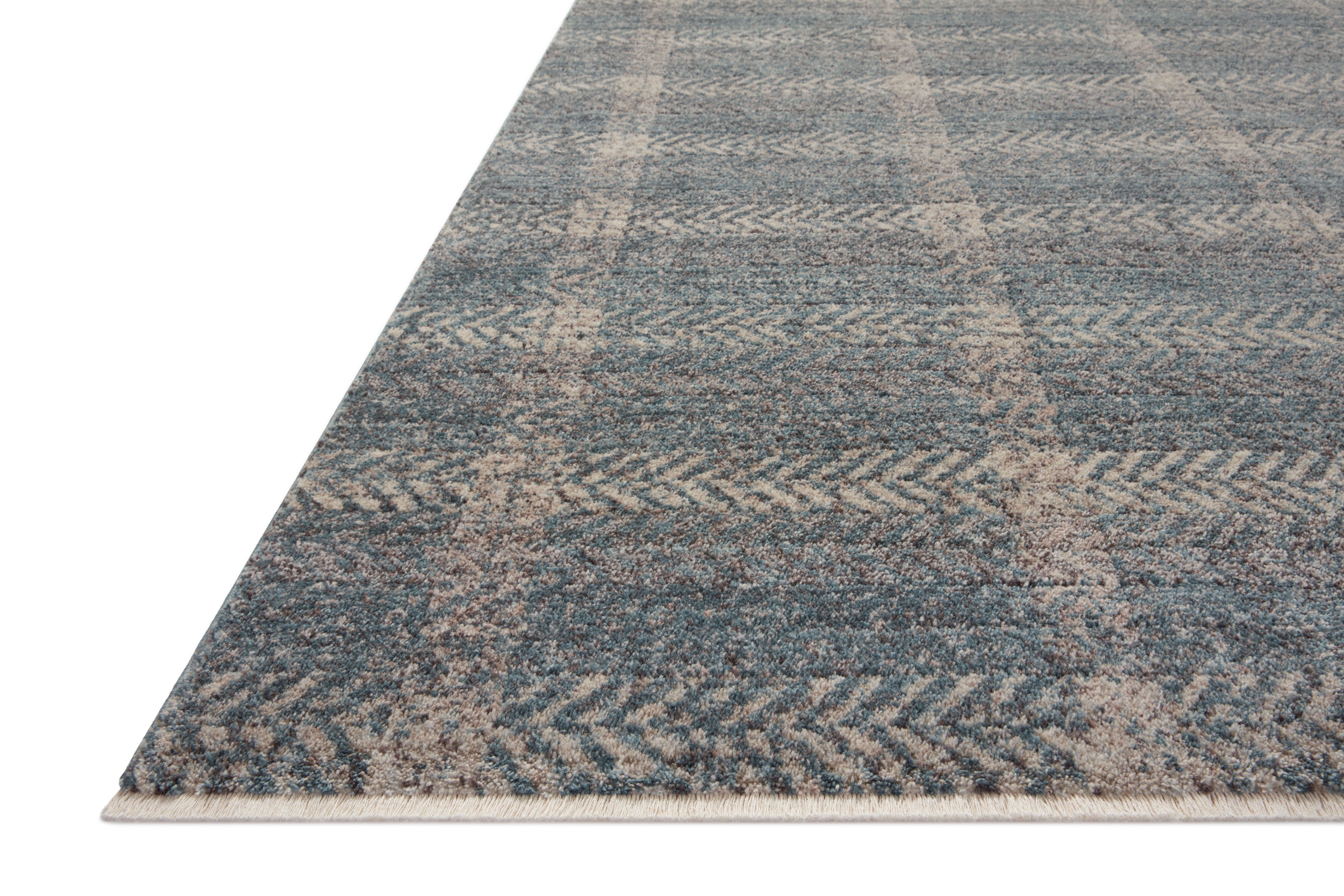 OVERSTOCK ITEM - Angela Rose x Loloi Ember Blue / Beige Rug - 5'-3" x 7'-6" RUGS - floor model Loloi