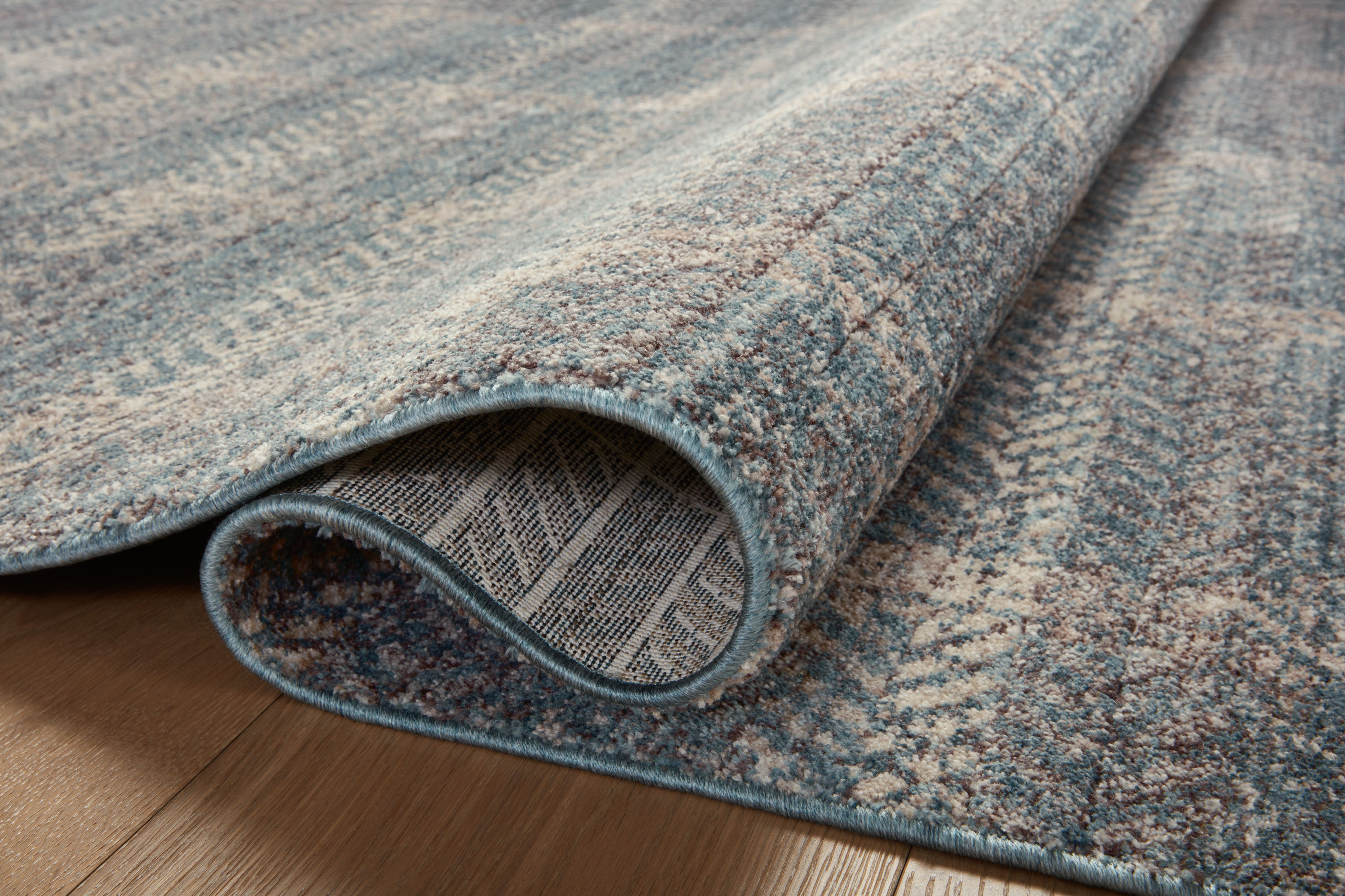 OVERSTOCK ITEM - Angela Rose x Loloi Ember Blue / Beige Rug - 5'-3" x 7'-6" RUGS - floor model Loloi