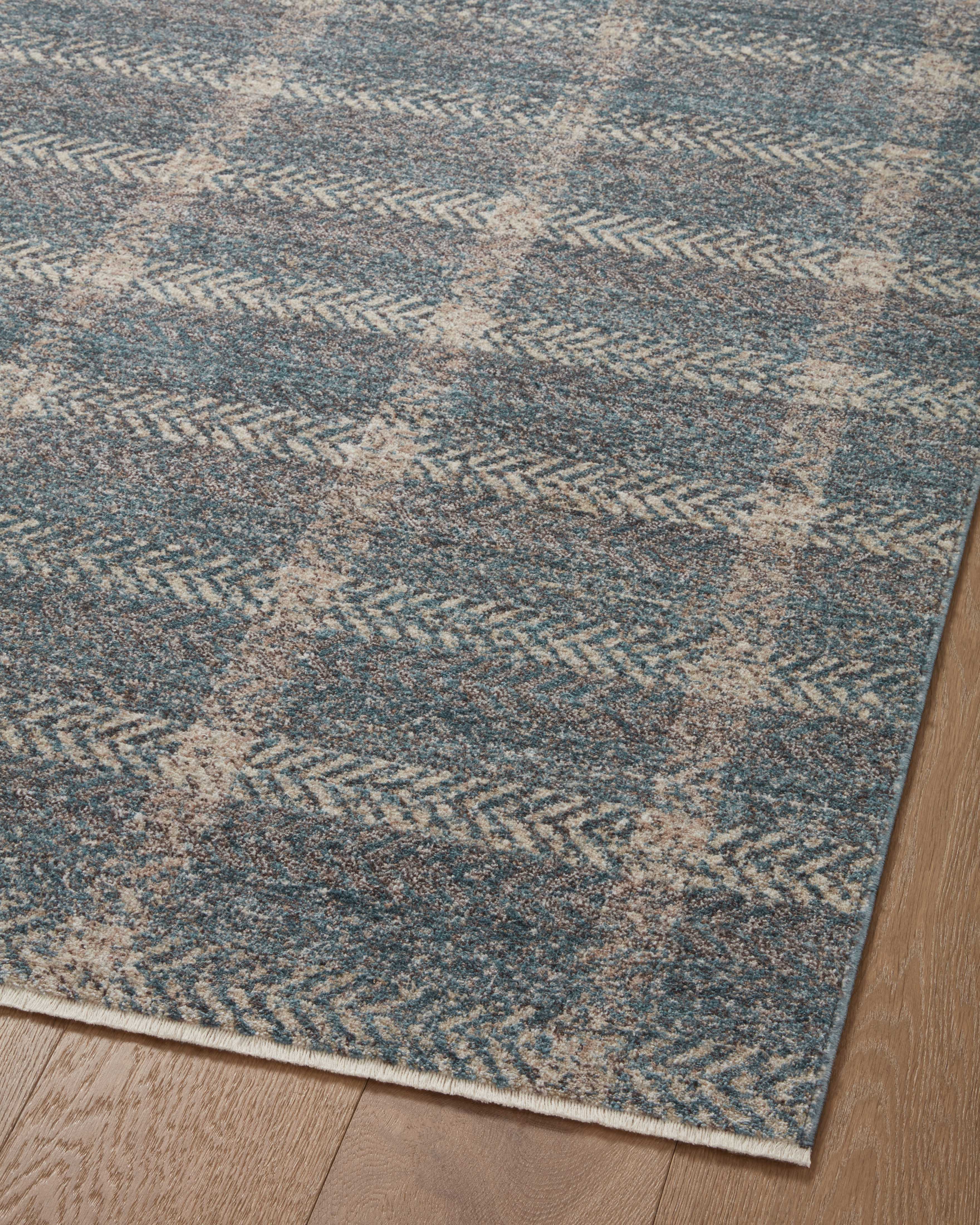 OVERSTOCK ITEM - Angela Rose x Loloi Ember Blue / Beige Rug - 5'-3" x 7'-6" RUGS - floor model Loloi