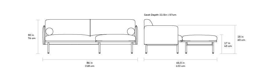 Gus* Modern Foundry Bi-Sectional 2 - FURNITURE - sectional Gus