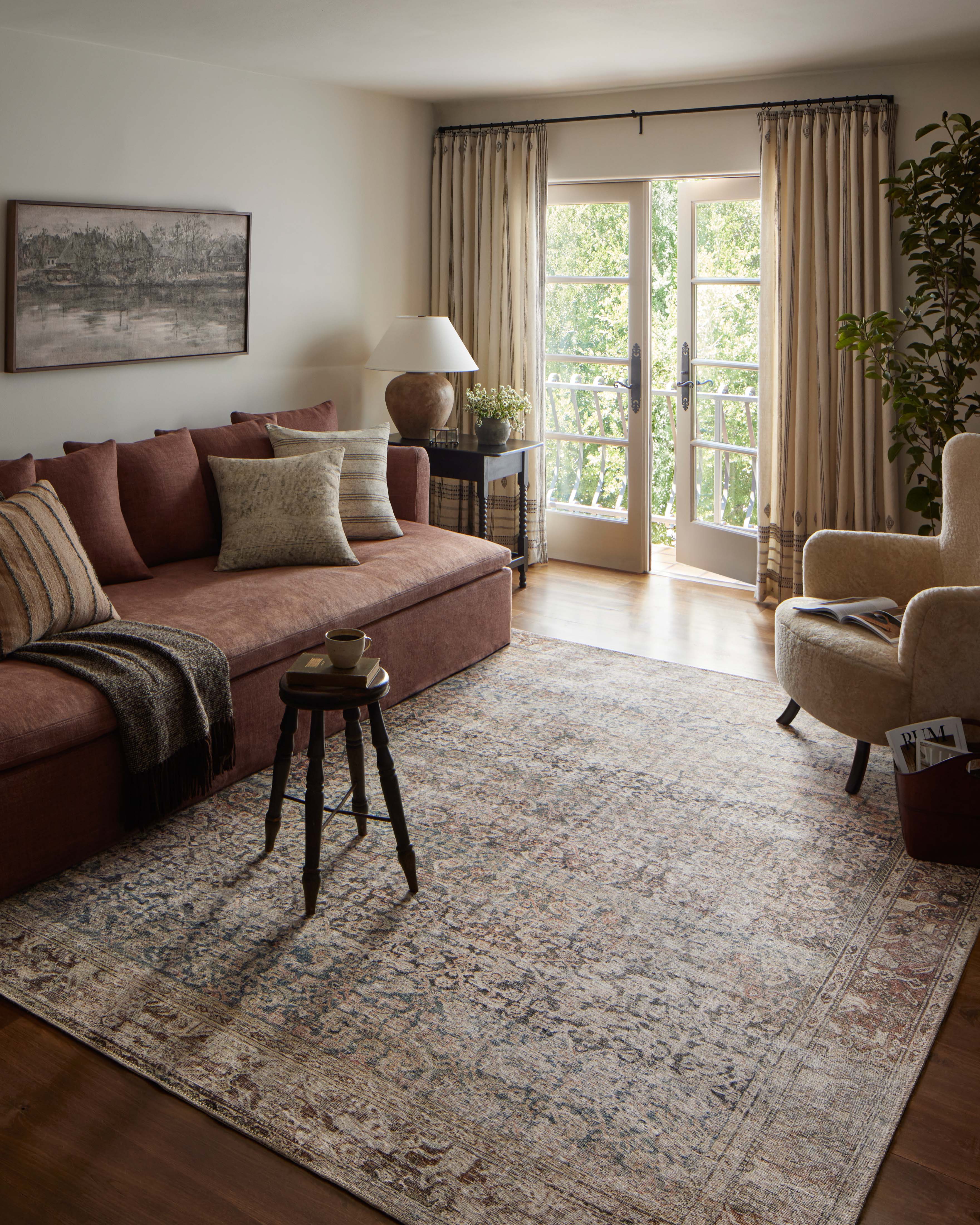 Amber Lewis x Loloi Georgie Multi / Spice Rug 00-patterned rugs Loloi
