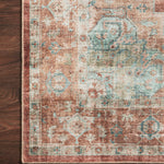 Loloi Heidi Terracotta / Aqua Rug 1-RUGS-patterned Loloi