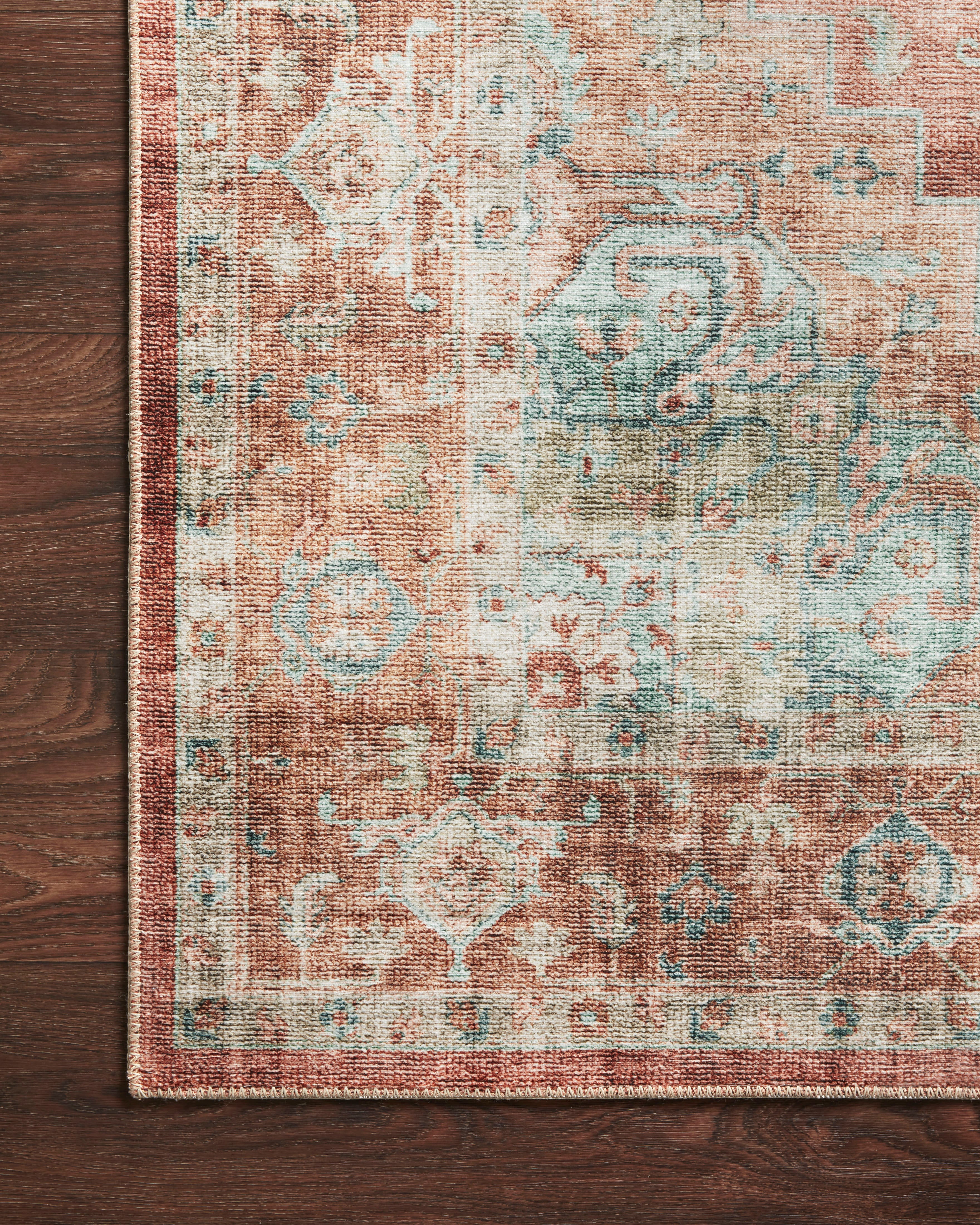 Loloi Heidi Terracotta / Aqua Rug - Rug & Weave