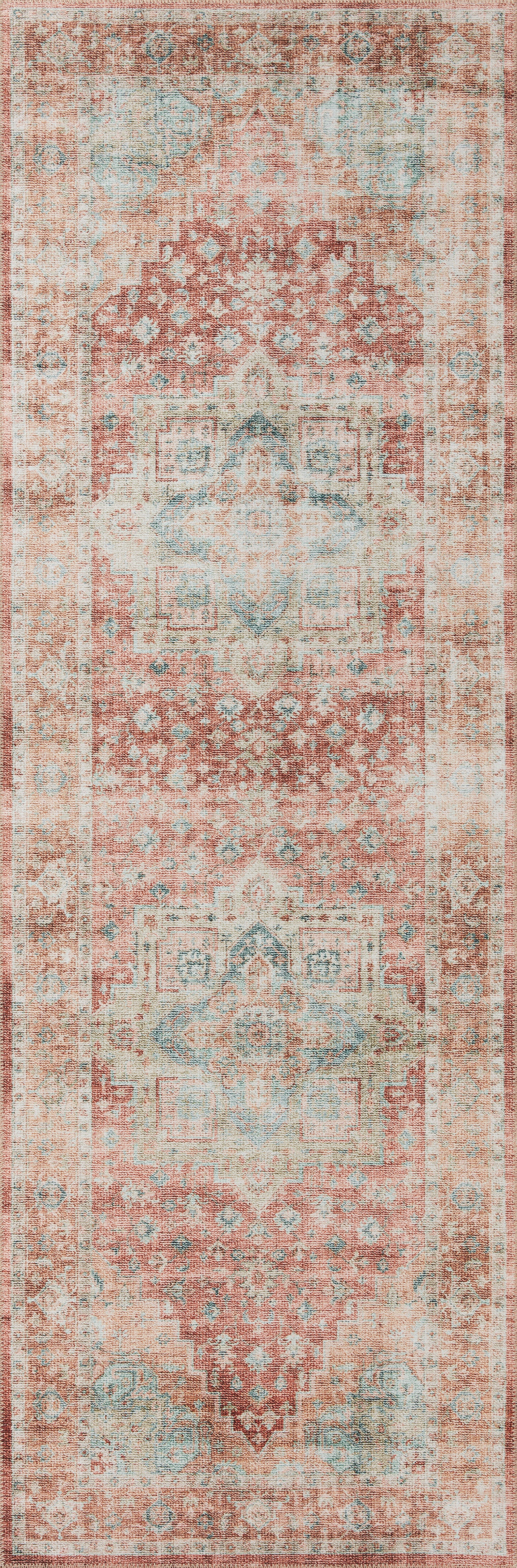 Loloi Heidi Terracotta / Aqua Rug - Rug & Weave