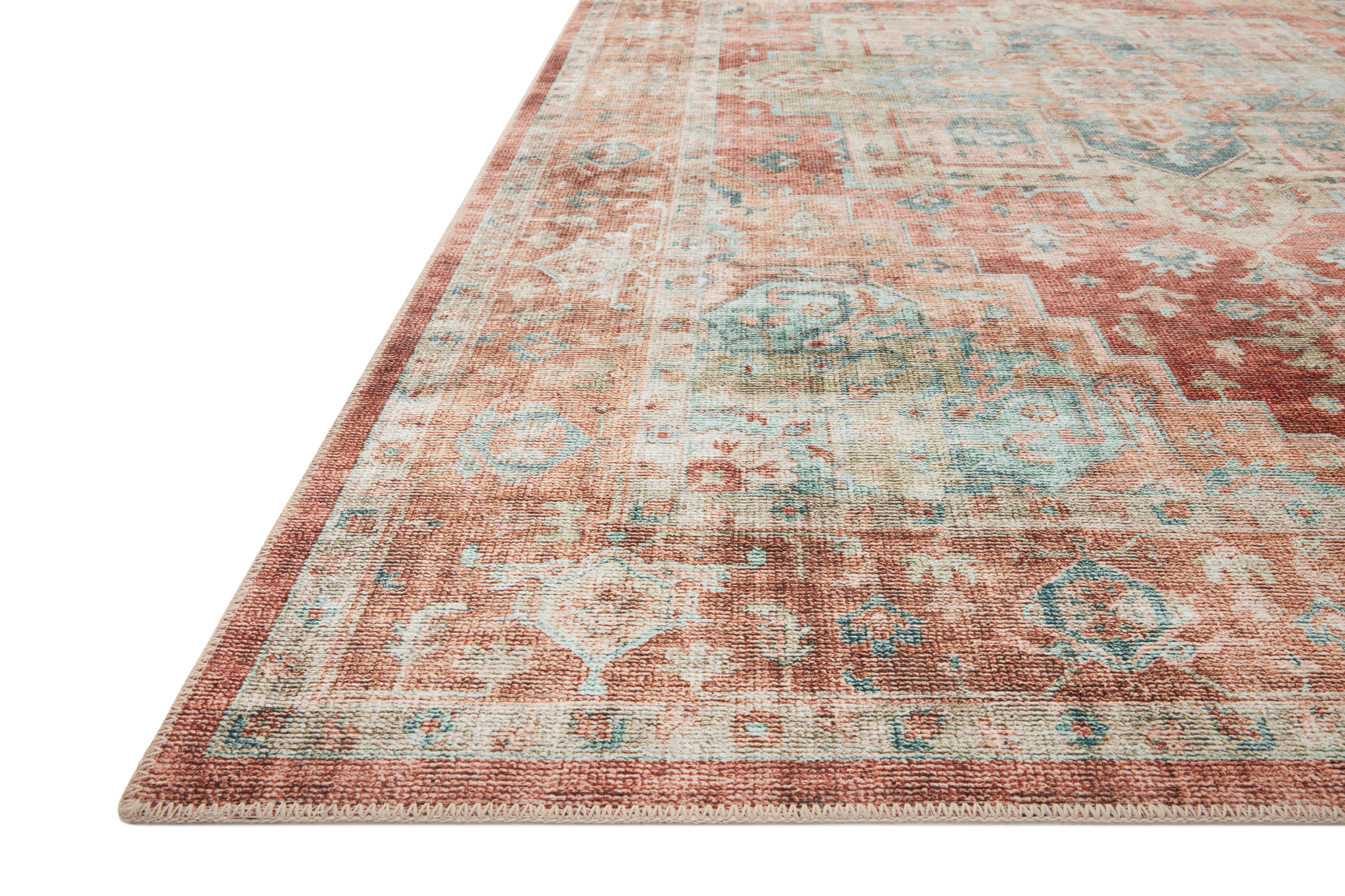 Loloi Heidi Terracotta / Aqua Rug - Rug & Weave