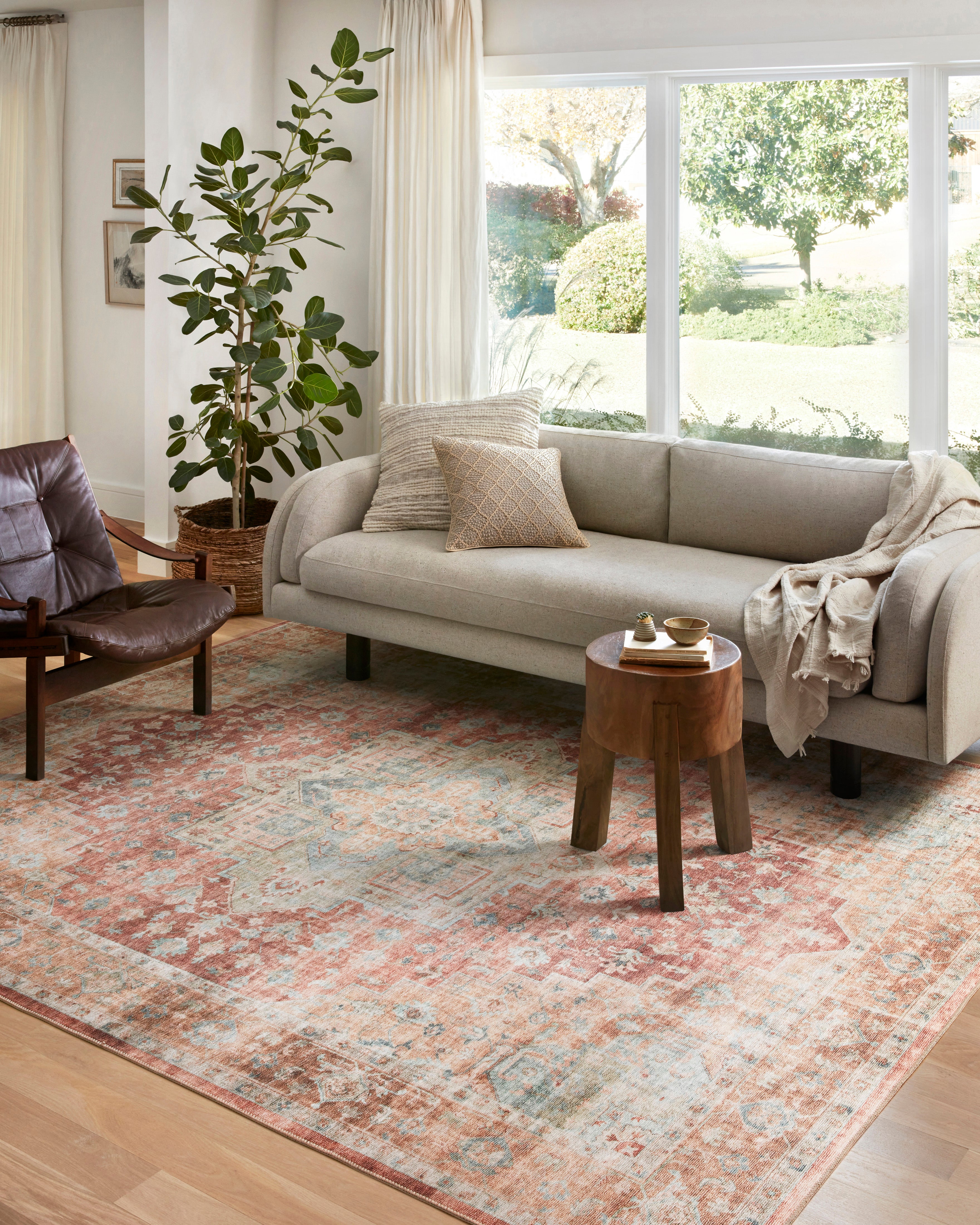 Loloi Heidi Terracotta / Aqua Rug - Rug & Weave