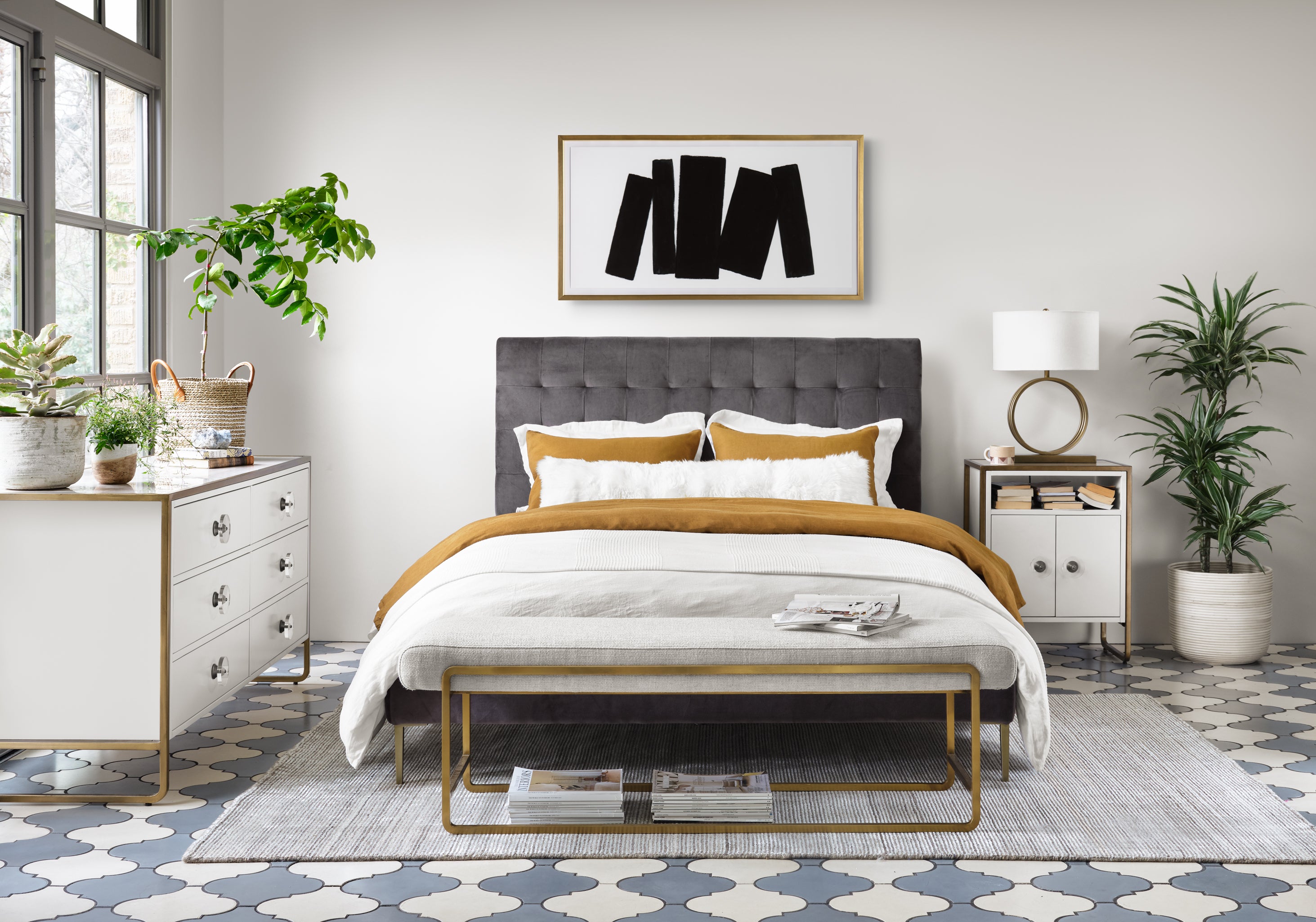 Amaud Rug Grey/Beige Four Hands