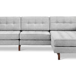 Gus* Modern Jane 2 Bi-Sectional 2 - FURNITURE - sectional Gus Bayview Silver Walnut
