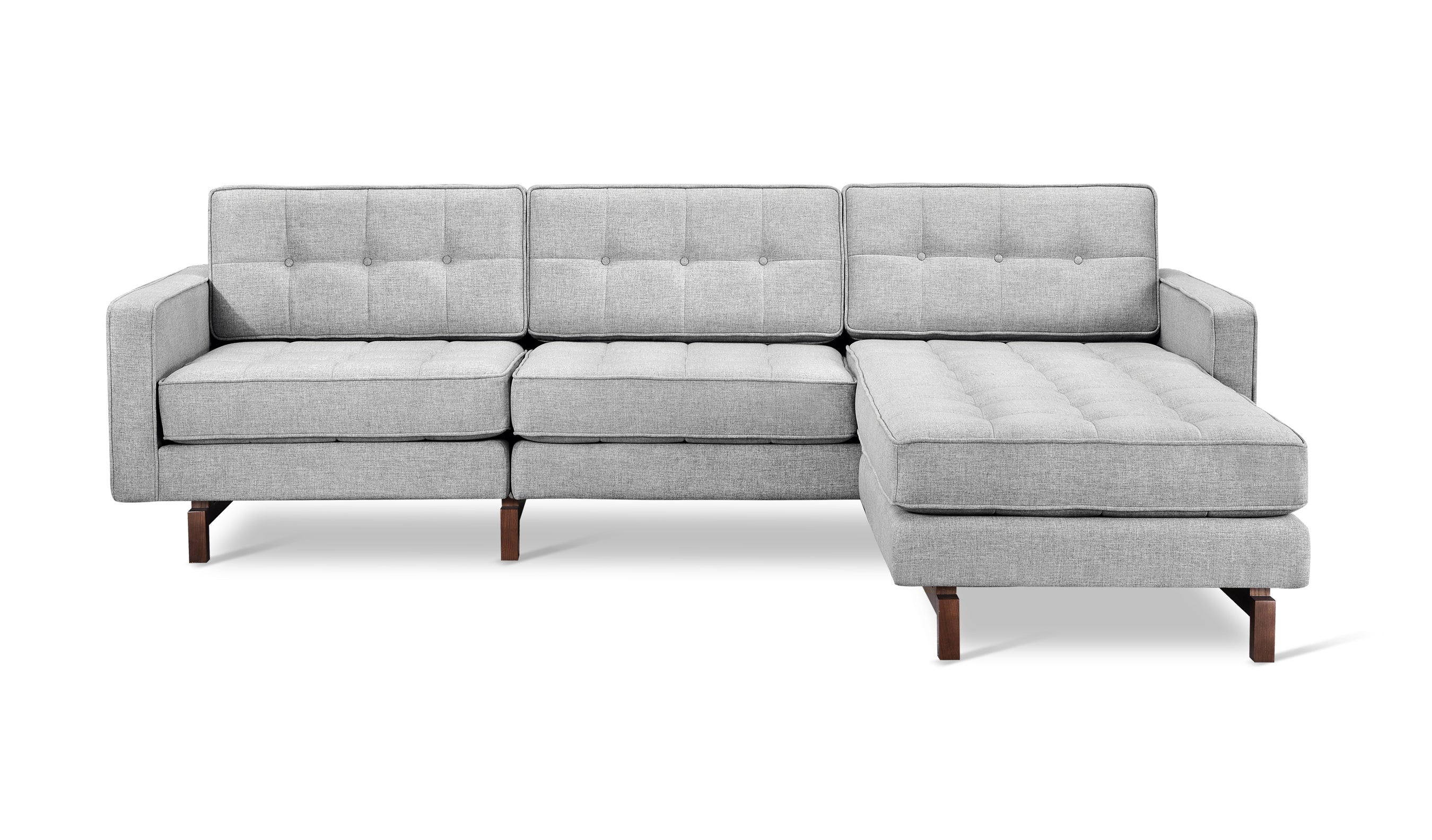 Gus* Modern Jane 2 Bi-Sectional 2 - FURNITURE - sectional Gus Bayview Silver Walnut