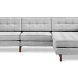 Gus* Modern Jane 2 Bi-Sectional 2 - FURNITURE - sectional Gus Bayview Silver Walnut