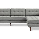 Gus* Modern Jane 2 Bi-Sectional 2 - FURNITURE - sectional Gus Parliament Stone Walnut