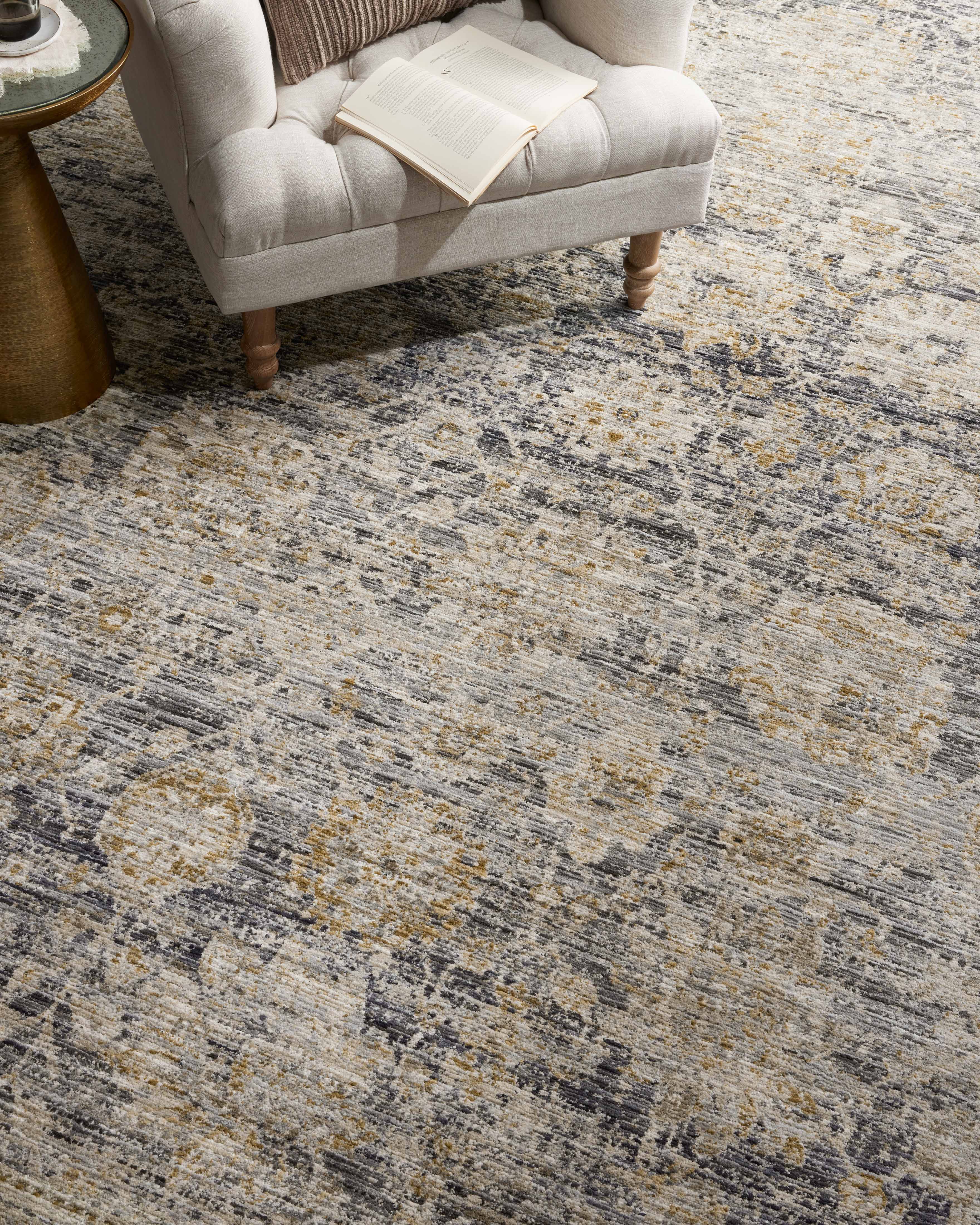 Jean Stoffer x Loloi Katherine Charcoal / Gold Rug 0-patterned rugs Loloi