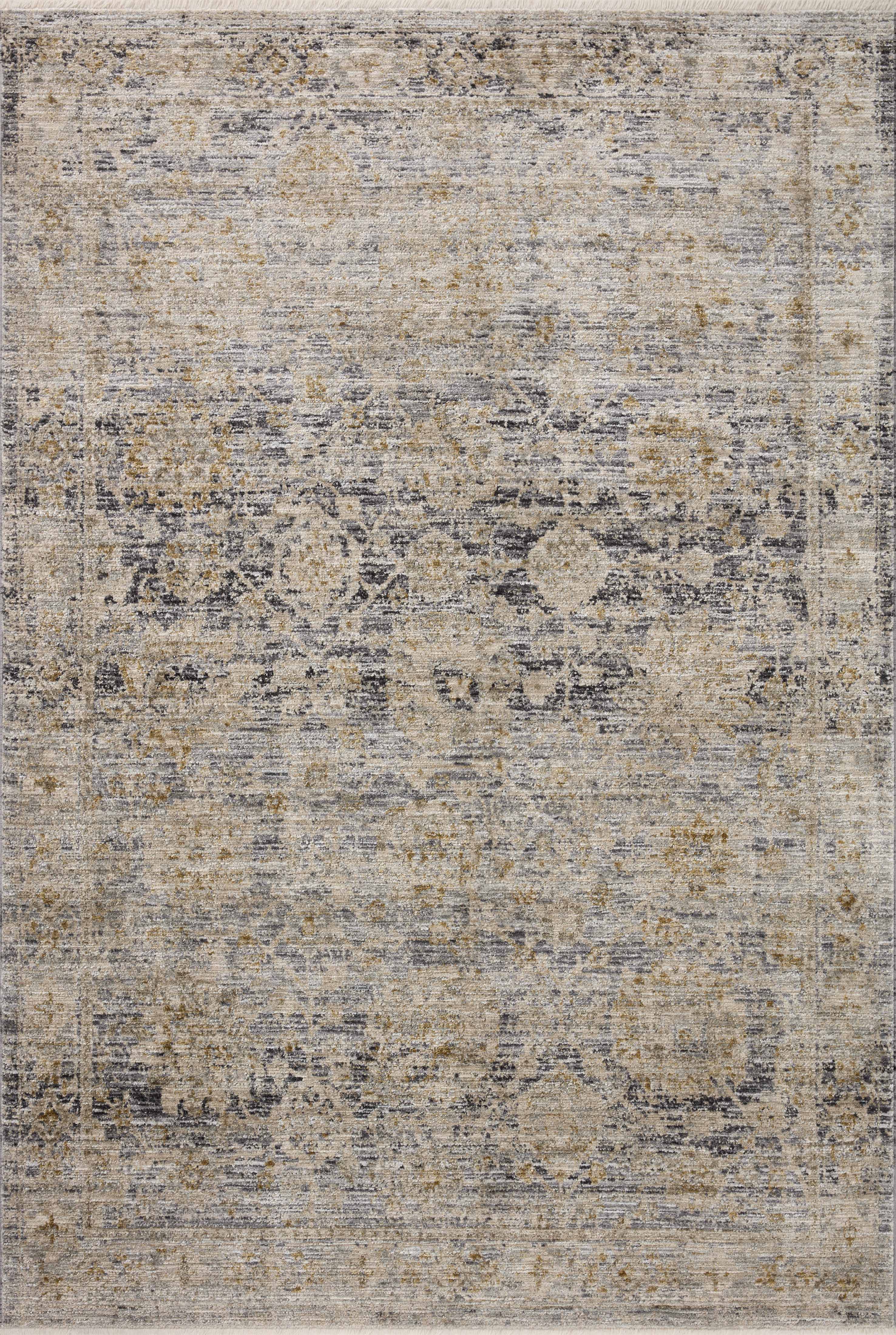 Jean Stoffer x Loloi Katherine Charcoal / Gold Rug 0-patterned rugs Loloi