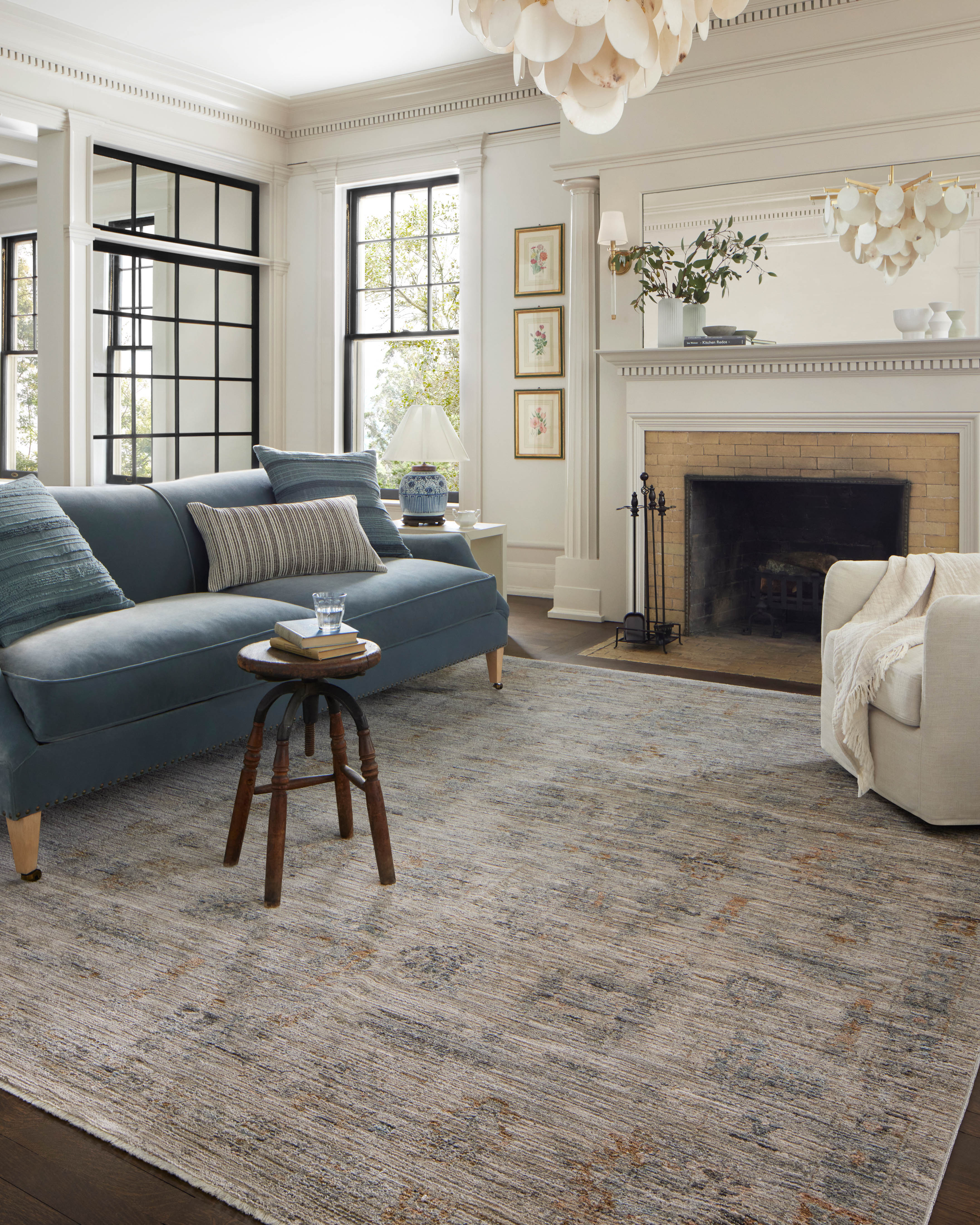 Jean Stoffer x Loloi Katherine Pebble / Ocean Rug 0-patterned rugs Loloi