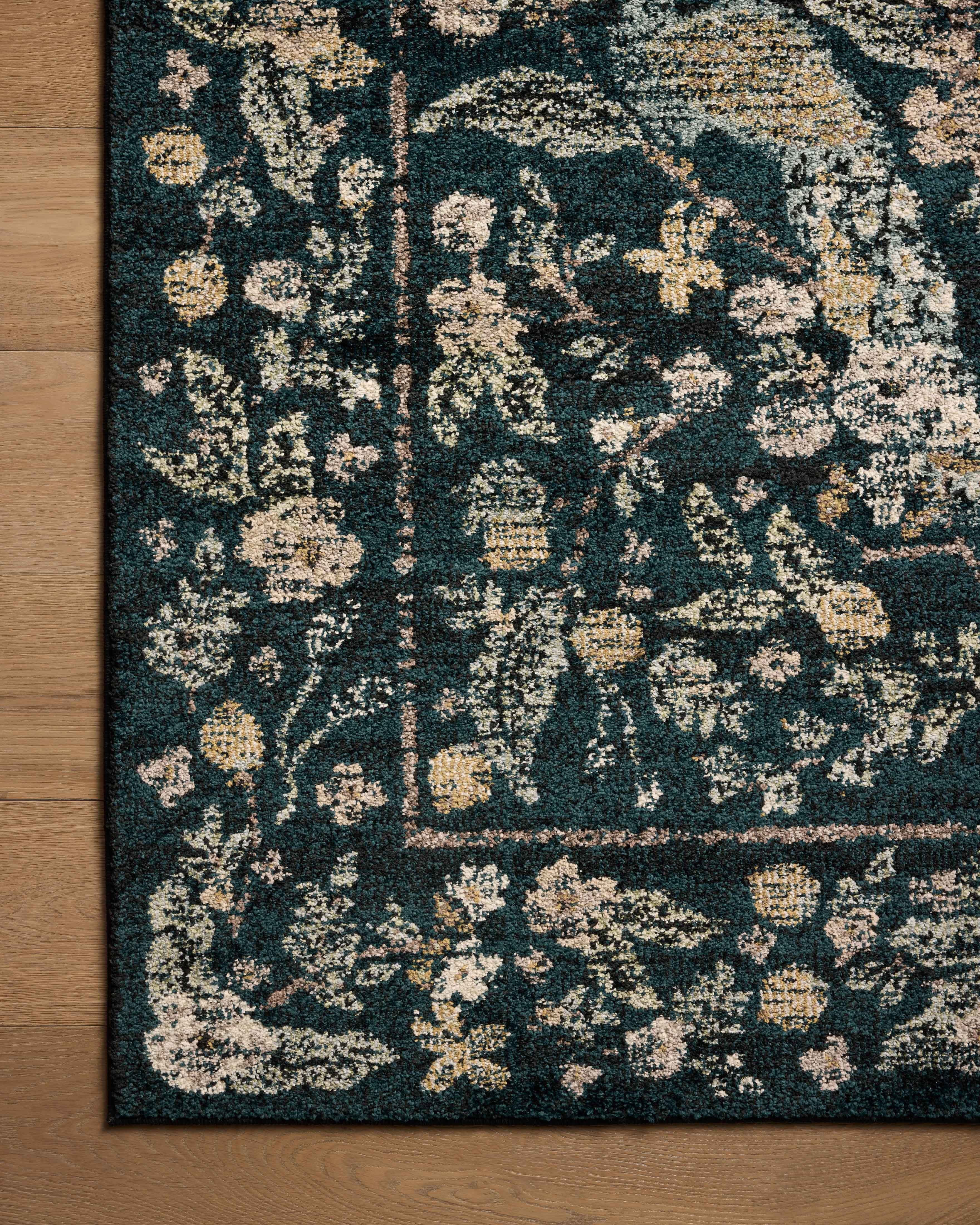 Rifle Paper Co. x Loloi Laurel Peacock Garden Navy Rug 0-RUGS-patterned Loloi