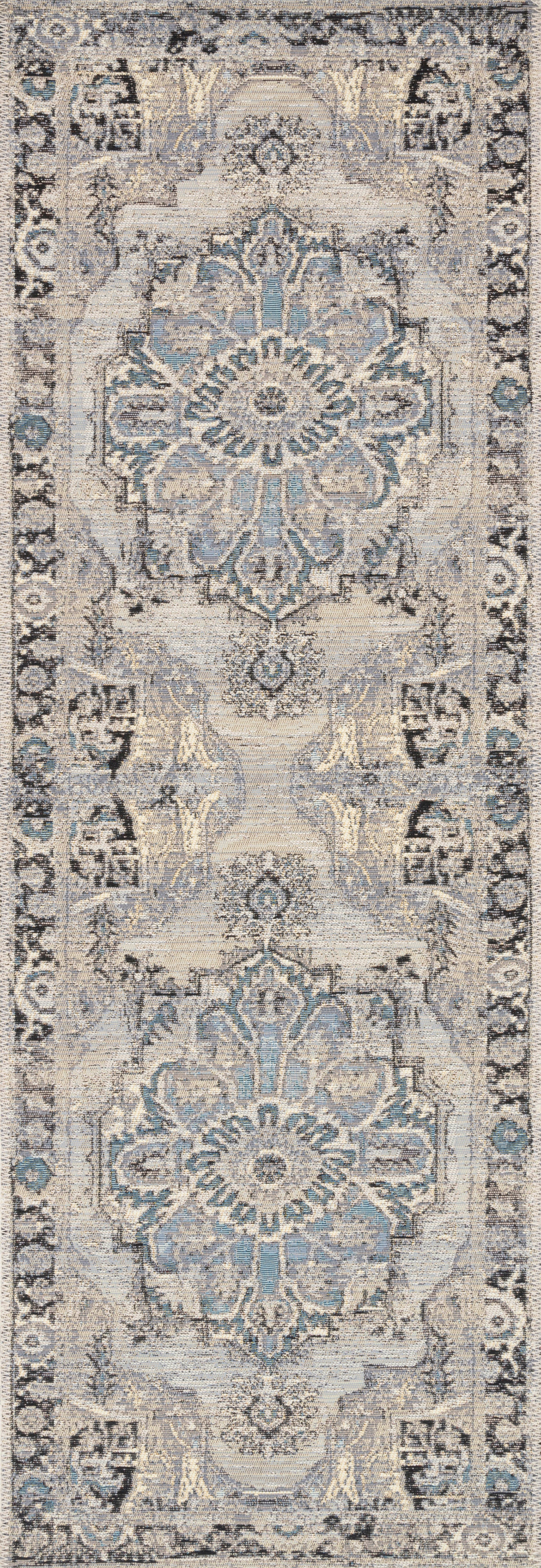 Loloi Mika Grey / Blue Outdoor Rug 5-Rugs - indoor/outdoor Loloi