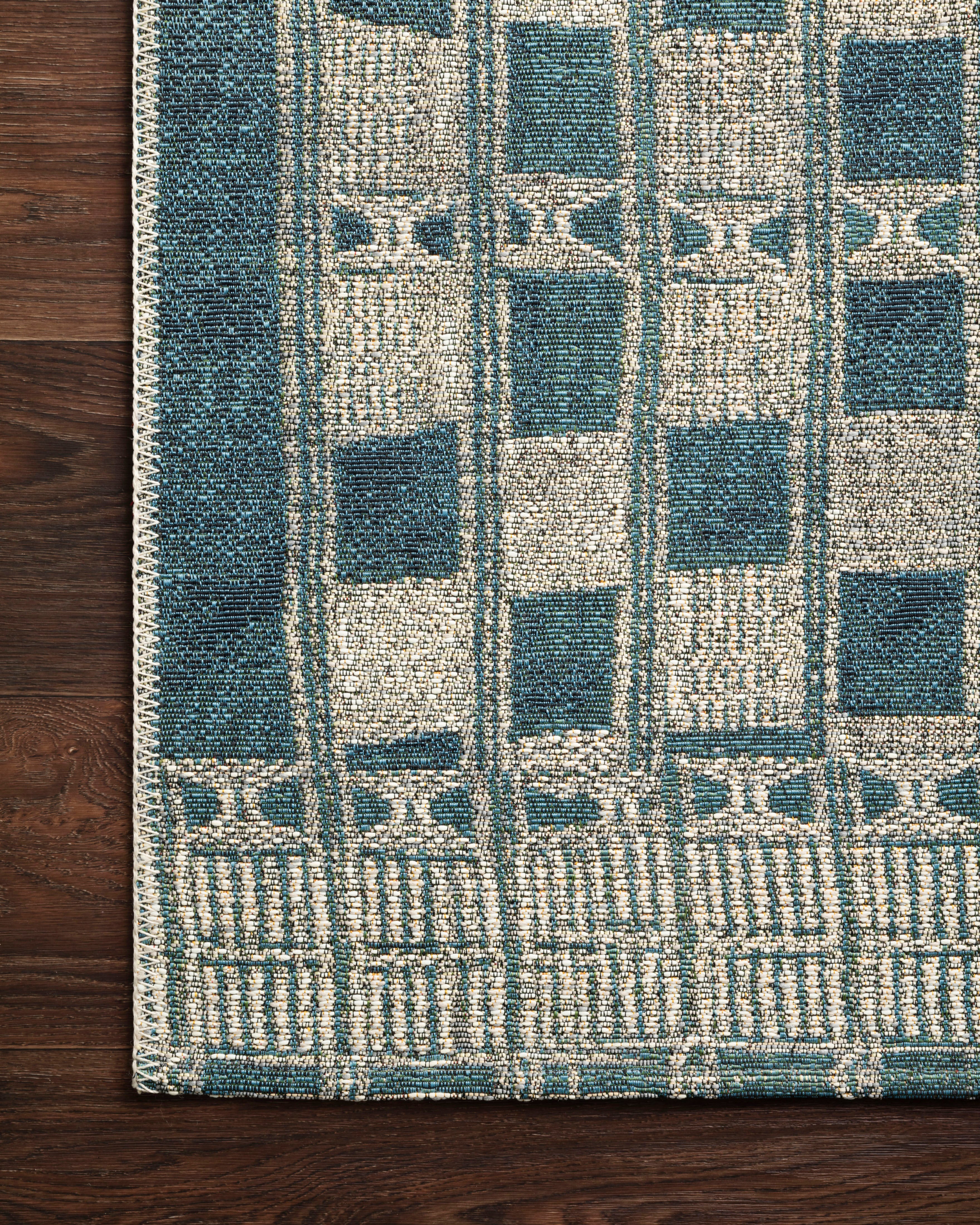 Loloi Mika Blue / Ivory Outdoor Rug 5-Rugs - indoor/outdoor Loloi
