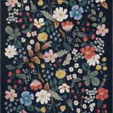 Rifle Paper Co. x Loloi Perennial Strawberry Fields Black Rug 5-Rugs - indoor/outdoor Loloi