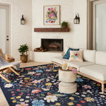 Rifle Paper Co. x Loloi Perennial Strawberry Fields Black Rug 5-Rugs - indoor/outdoor Loloi