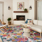 Rifle Paper Co. x Loloi Perennial Garden Party Rose / Multi Rug 5-Rugs - indoor/outdoor Loloi