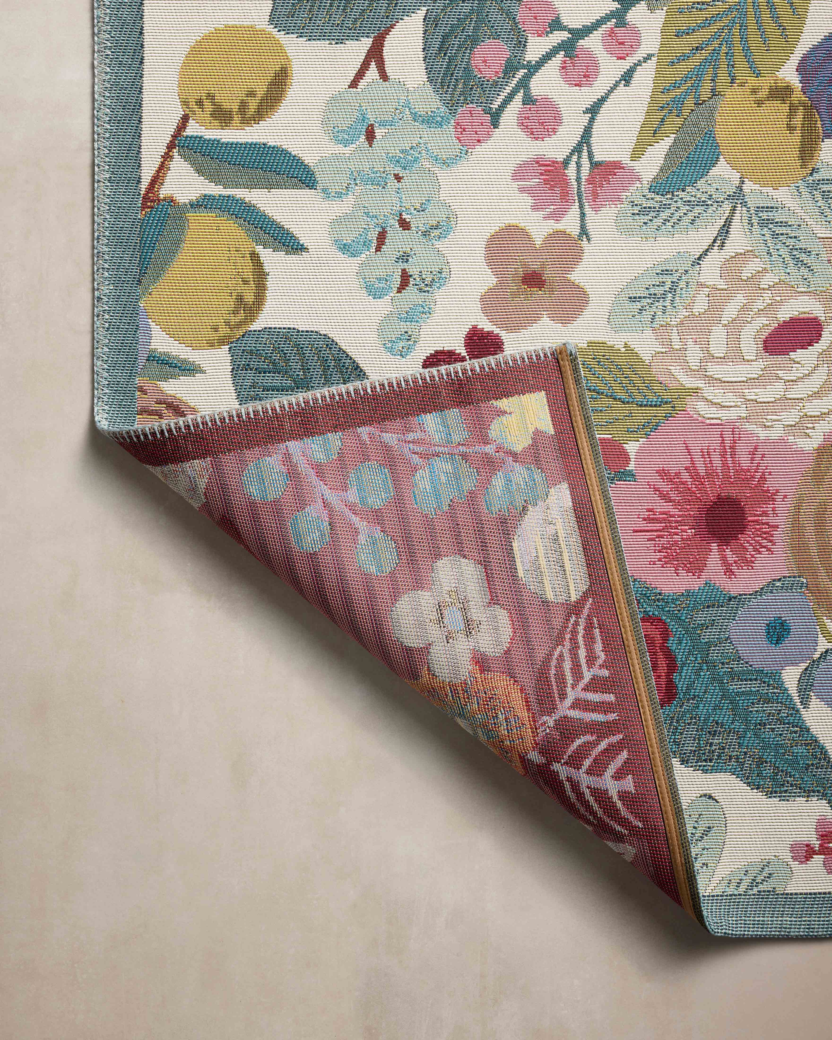 Rifle Paper Co. x Loloi Perennial Garden Party Rose / Multi Rug 5-Rugs - indoor/outdoor Loloi