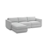 Gus* Modern Podium 4 Piece Sectional 8 - d - FURNITURE - modular - podium Gus Bayview Silver Left