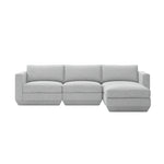 Gus* Modern Podium 4 Piece Sectional 8 - d - FURNITURE - modular - podium Gus Bayview Silver Right