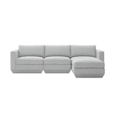 Gus* Modern Podium 4 Piece Sectional 8 - d - FURNITURE - modular - podium Gus Bayview Silver Right
