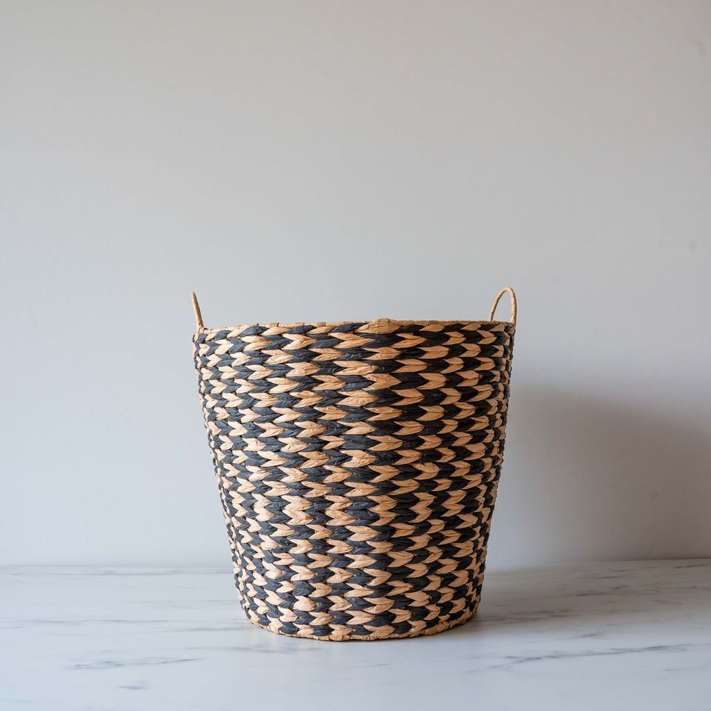 Houndstooth Woven Basket basket Abbott Collection Large