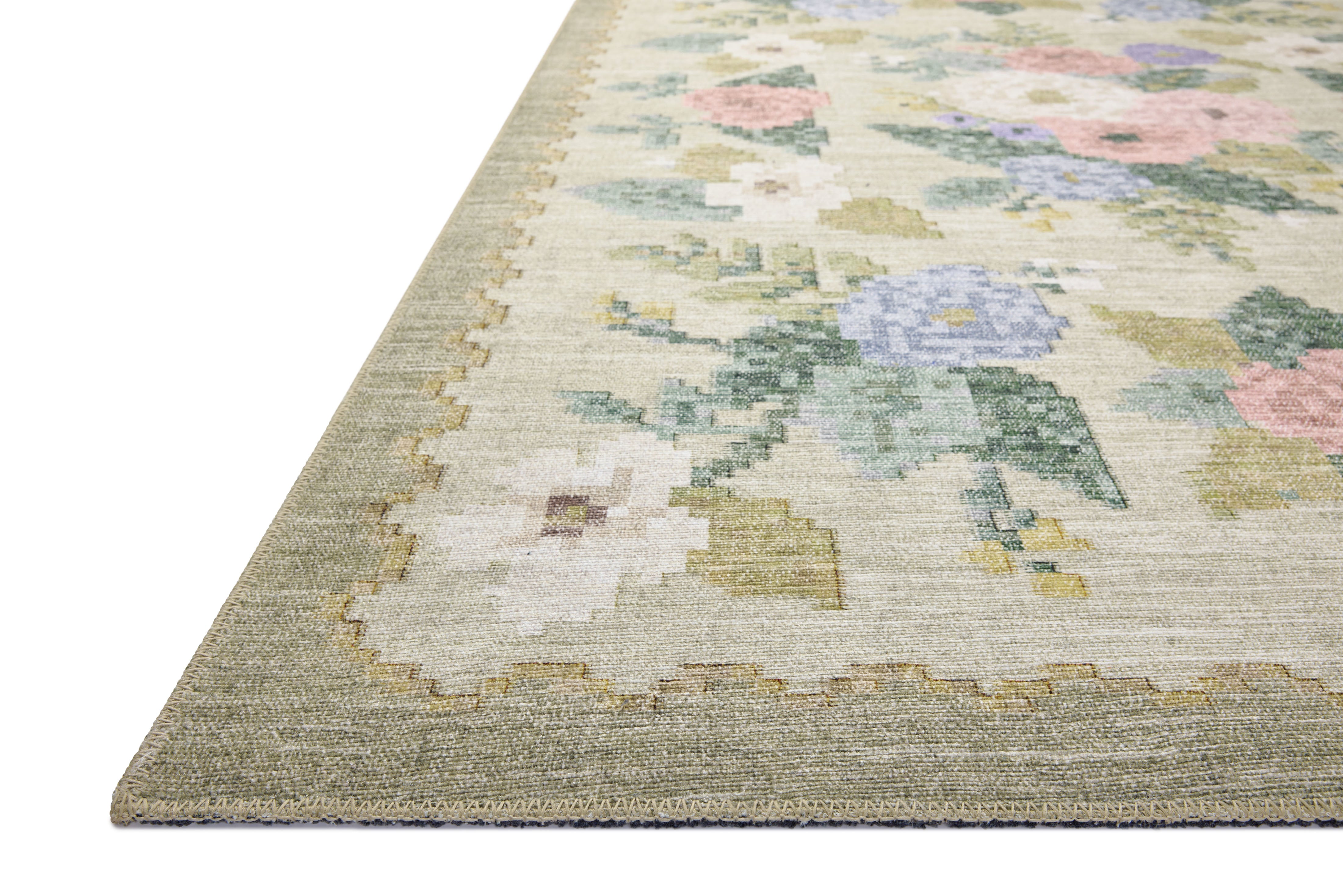 Rifle Paper Co. x Loloi Rosa Antique Rose Cream Rug 0-RUGS-patterned Loloi
