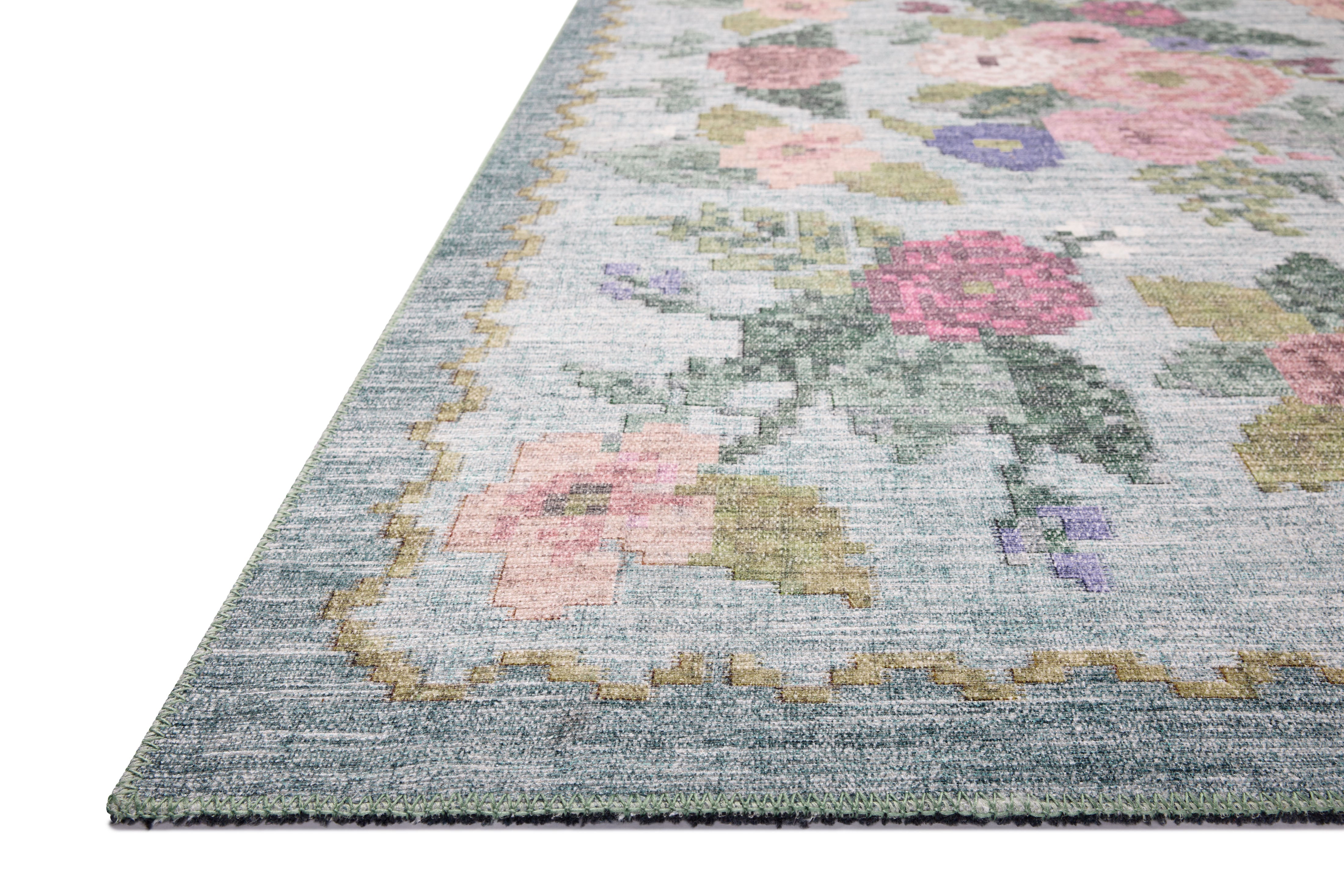 Rifle Paper Co. x Loloi Rosa Antique Rose Sky Rug 0-RUGS-patterned Loloi
