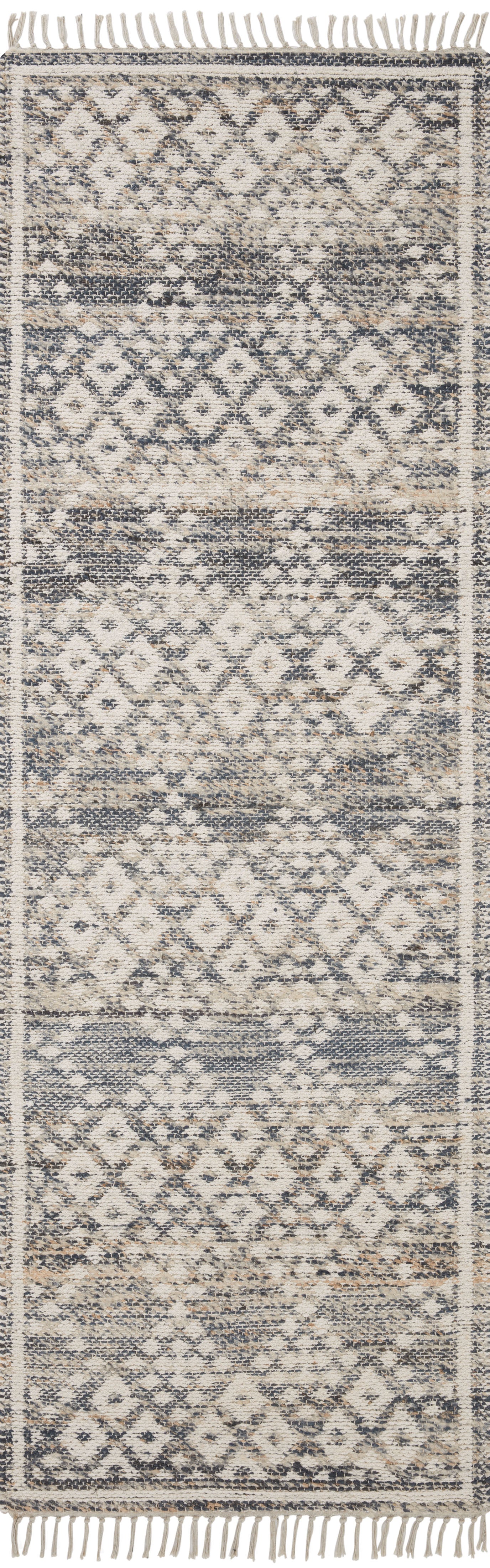 Angela Rose x Loloi Rivers Denim / Ivory Rug 0-RUGS-patterned Loloi