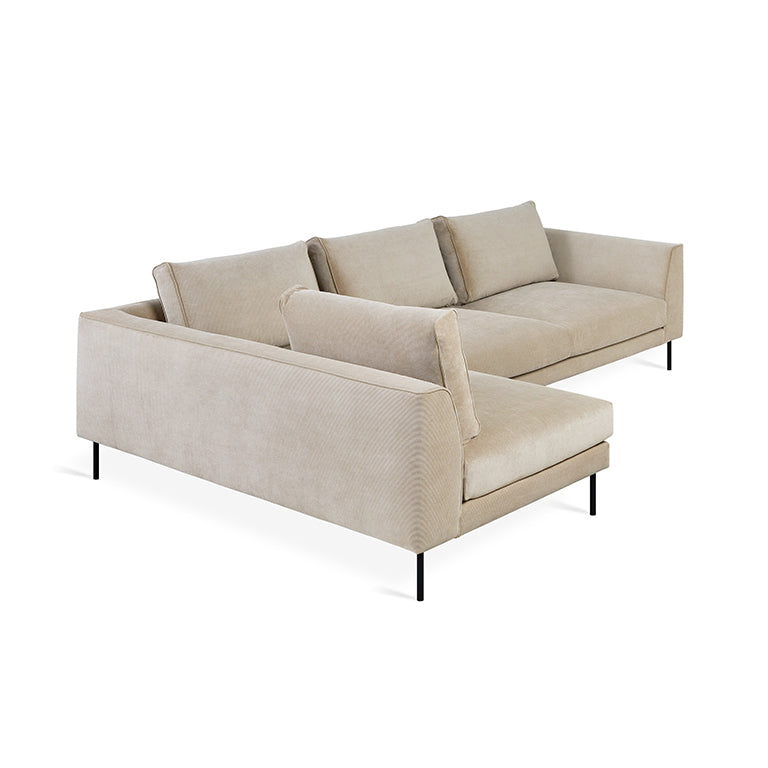 Gus* Modern Renfrew Sectional 2 - FURNITURE - sectional Gus Mersey Caribou Left Facing