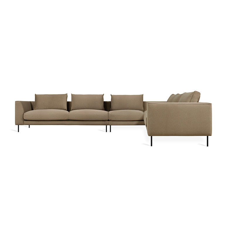 Gus* Modern Renfrew XL Sectional 2 - a - FURNITURE - sectional Gus Merino Mocha Right Facing