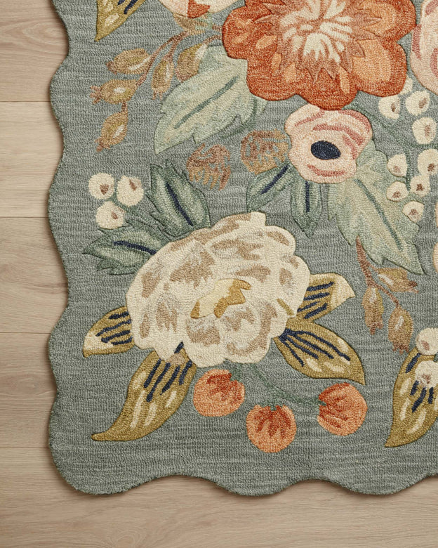 Rifle Paper Co. x Loloi Silhouette Sage Rug 0-RUGS - wool Loloi