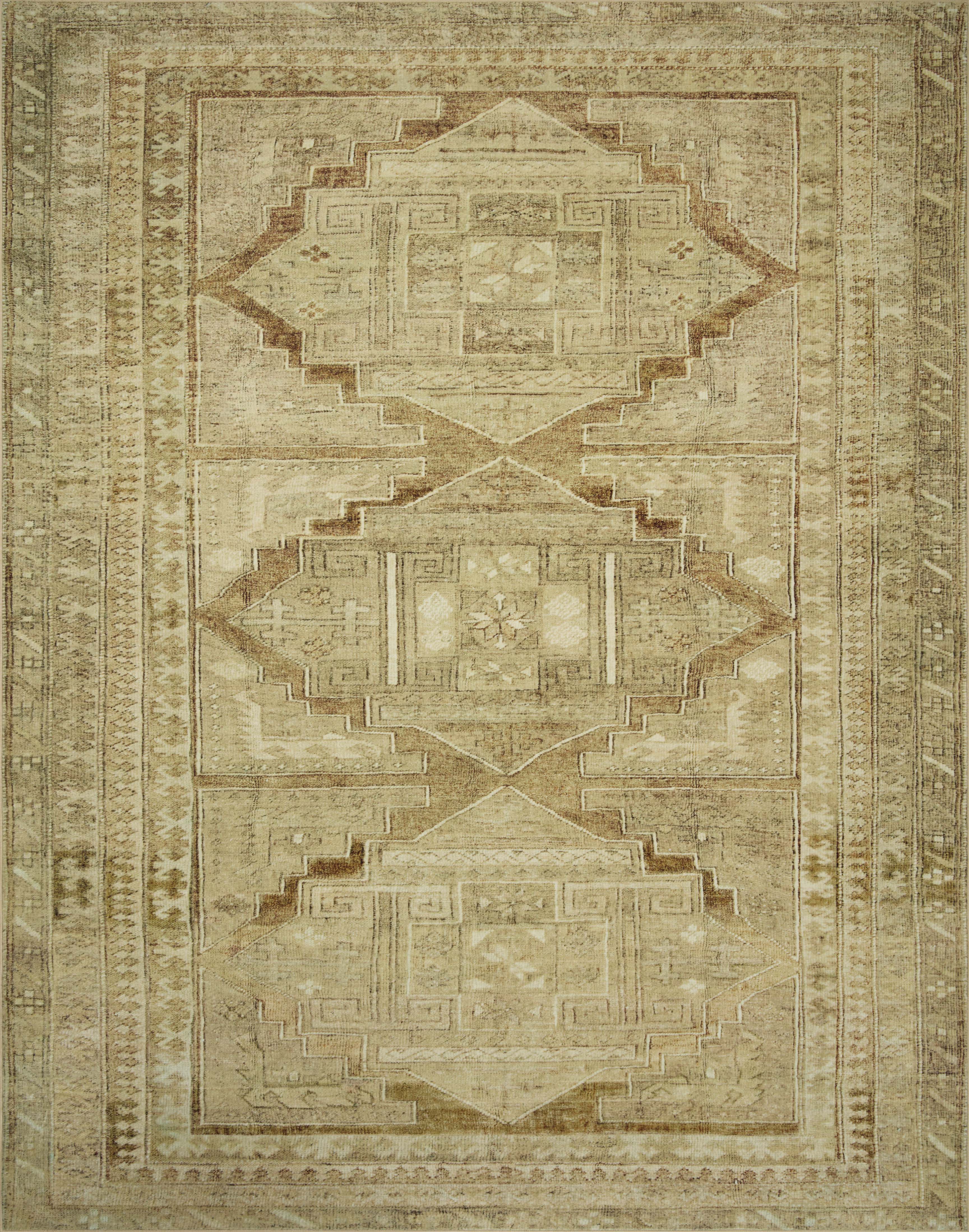 OVERSTOCK - Loloi Sinclair Khaki / Tobacco Rug - 7'6" x 9'6" IN STORE - Sale Rugs Loloi
