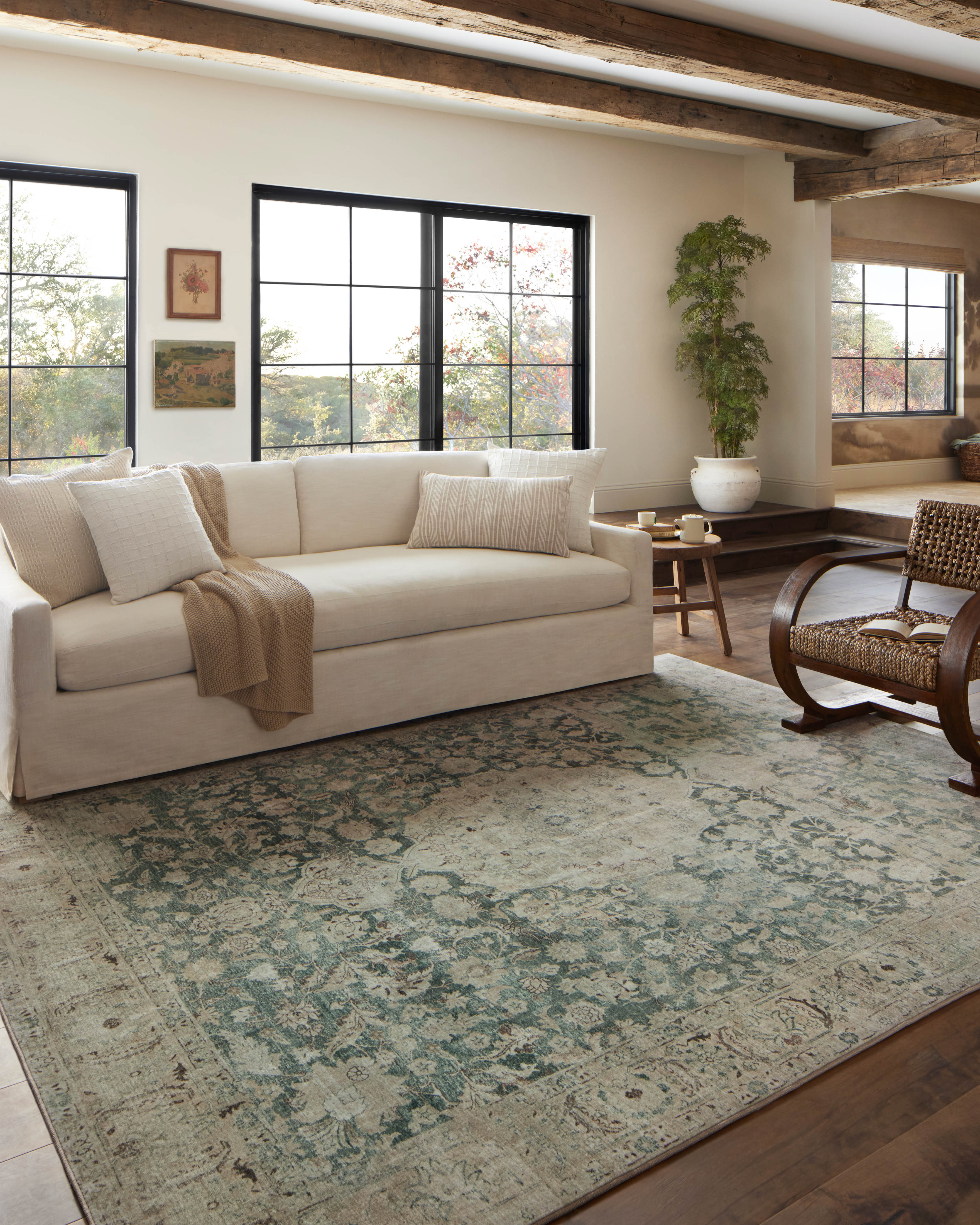 Magnolia Home by Joanna Gaines x Loloi Sinclair Jade / Sand Rug 0-RUGS-patterned Loloi