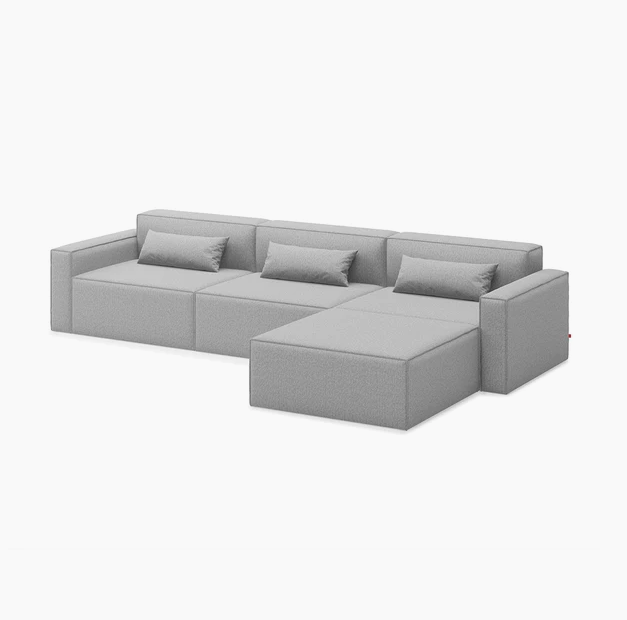 Gus* Modern Mix Modular Sectional 8 - b - FURNITURE - modular - mix Gus 4 Piece Sectional Parliament Stone