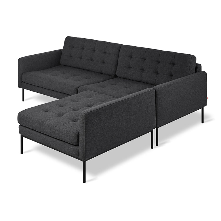 Gus* Modern Towne Bi-Sectional 2 - FURNITURE - sectional Gus Mowat Raven