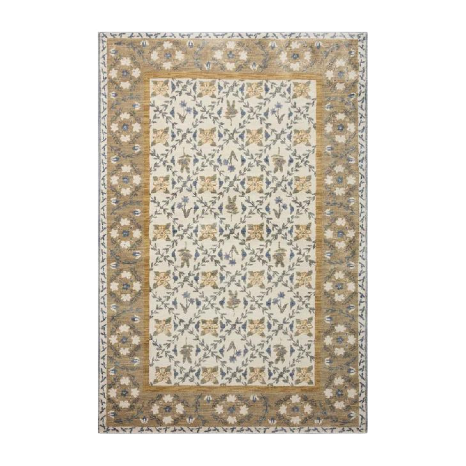 Rifle Paper Co. X Loloi/ Fiore Belvedere Gold Rug 3 - RUGS - patterned Loloi