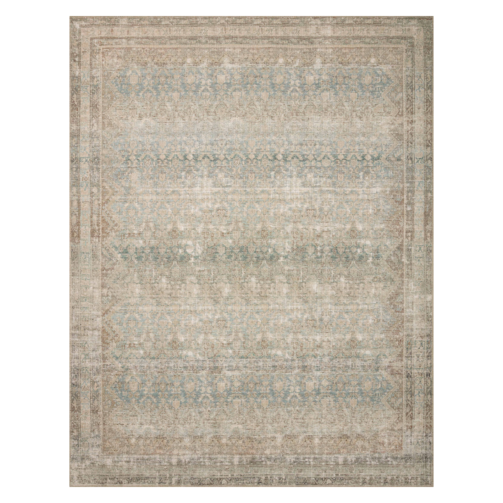 Angela Rose x Loloi Aubrey Jade/ Natural Rug 0-RUGS Loloi