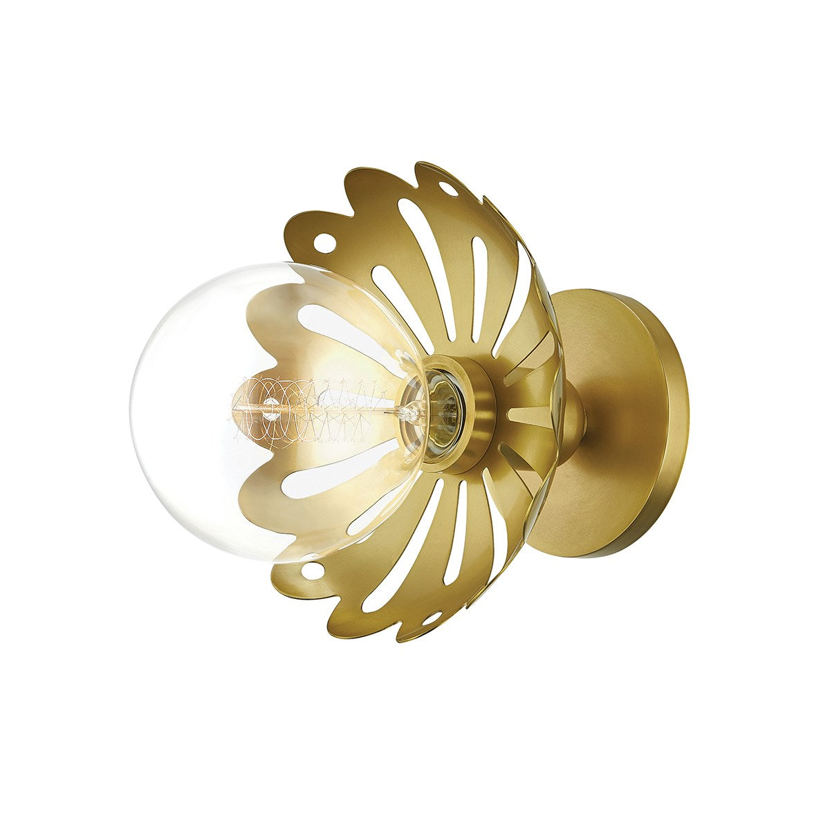 STORE FIXTURE - Alyssa Wall Sconce - Aged Brass LIGHTING - store fixture Hudson Valley Lighting