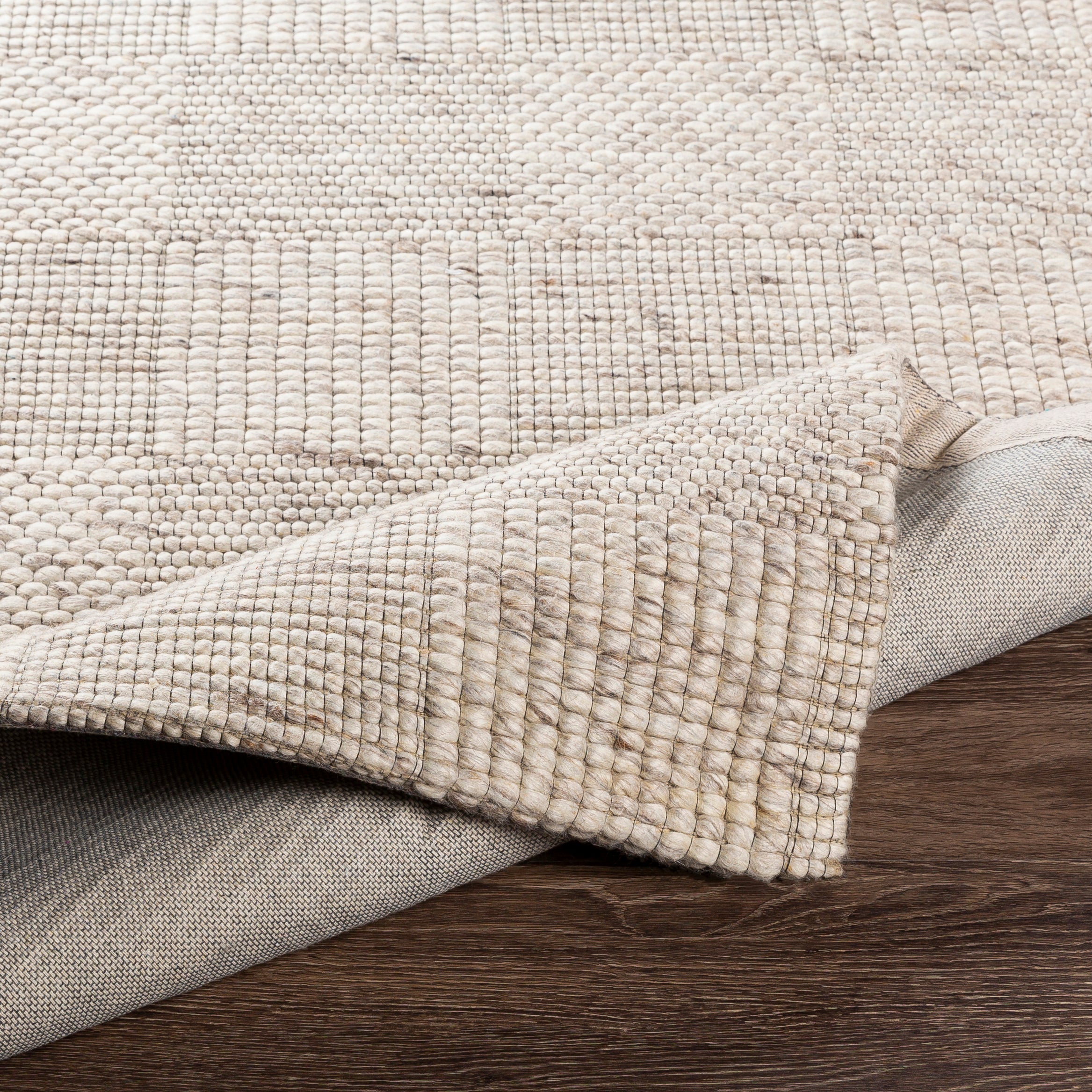 Colette Oatmeal Checkered Rug 0-RUGS - wool Surya