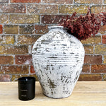 Lily Vintage White Pot - Small 1-VINTAGE-pot Hauer Market