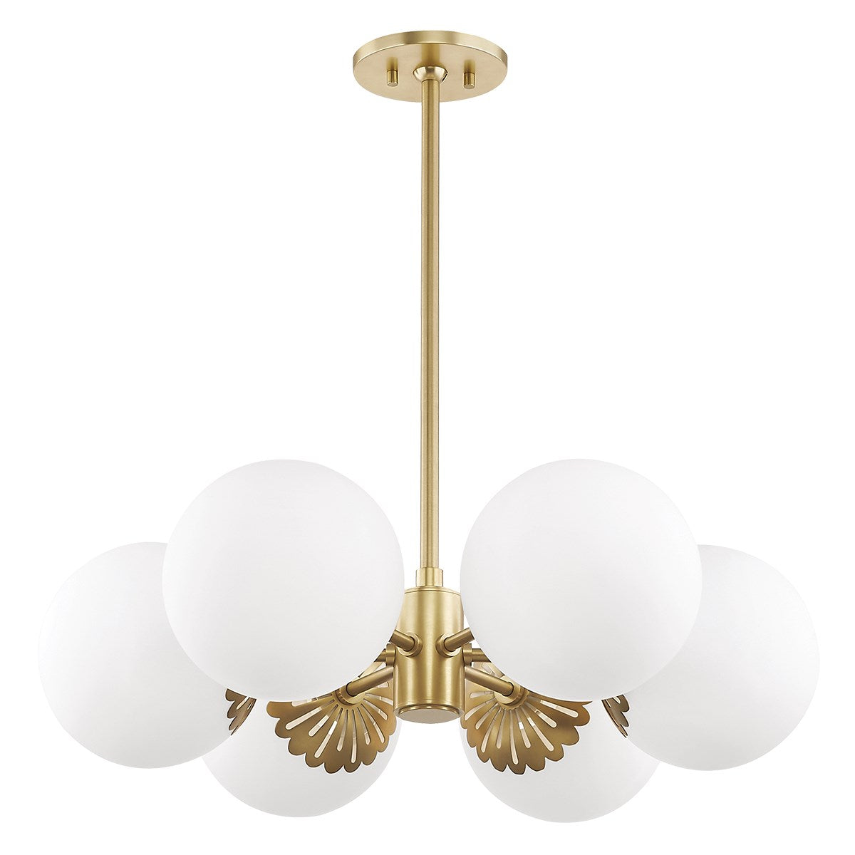 Paige Chandelier LIGHTING - chandelier Hudson Valley Lighting Aged Brass